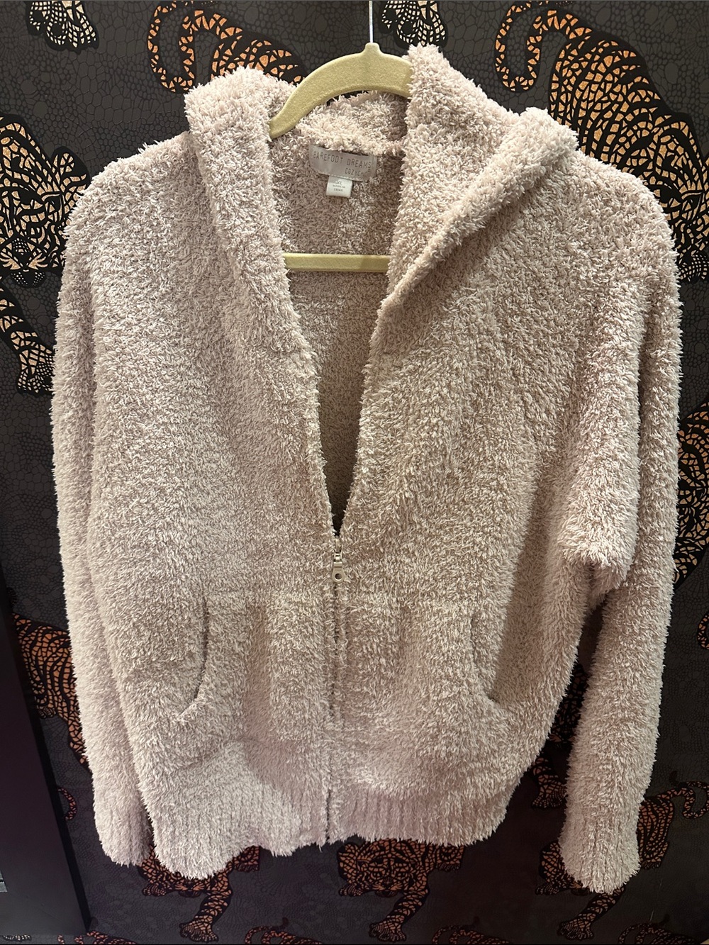 Barefoot Dreams Plush Zip Hoodie in Light Blush
